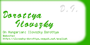 dorottya ilovszky business card